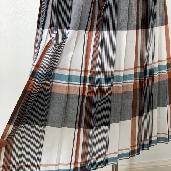 Pendleton Vintage 1960s Plaid Pleated Midi Skirt - Picture 4 of 7